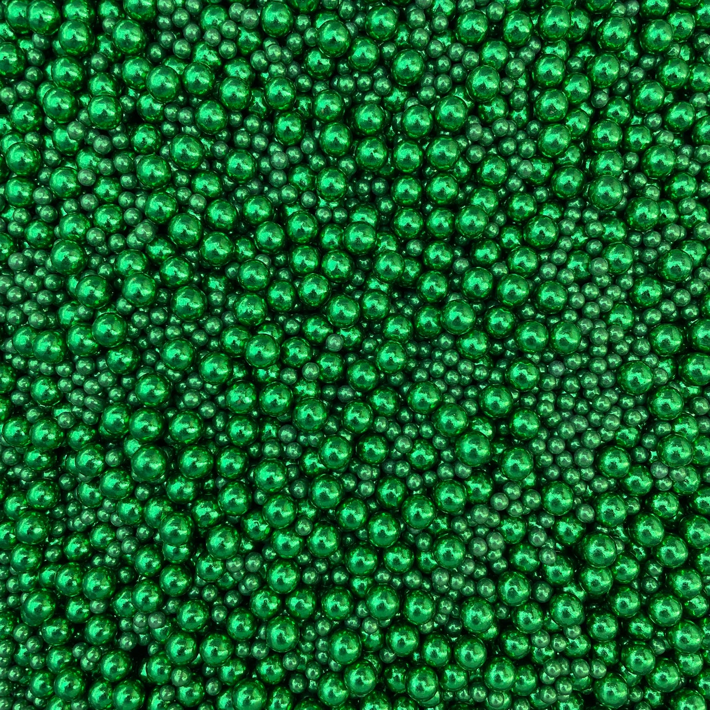 Bright Green Metallic Cake Sprinkles