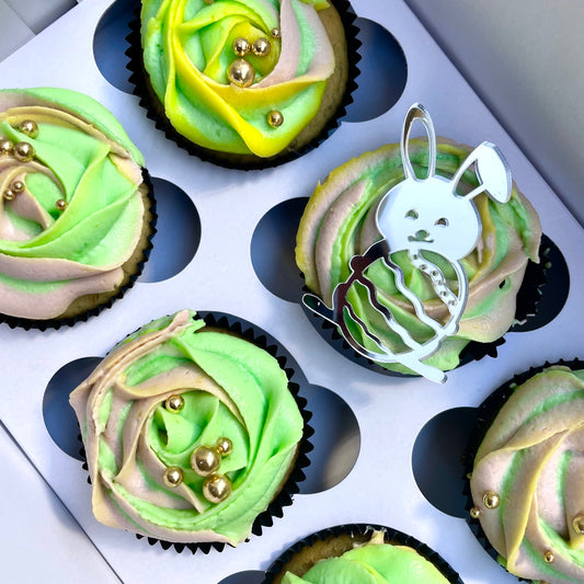 Easter Bunny Egg Cupcake Charm