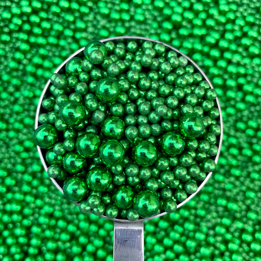 Edible Metallic Green Cake Sprinkles