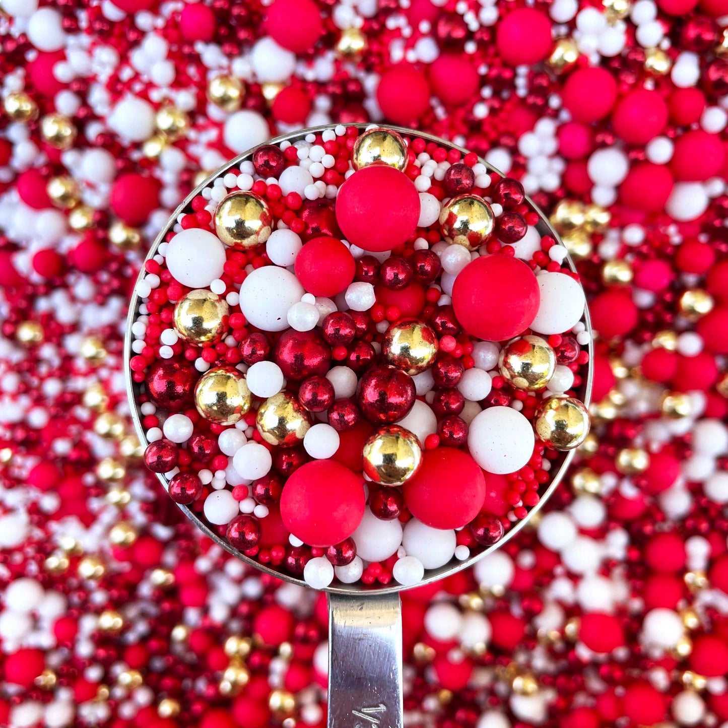 Edible Metallic Red Cake Sprinkles