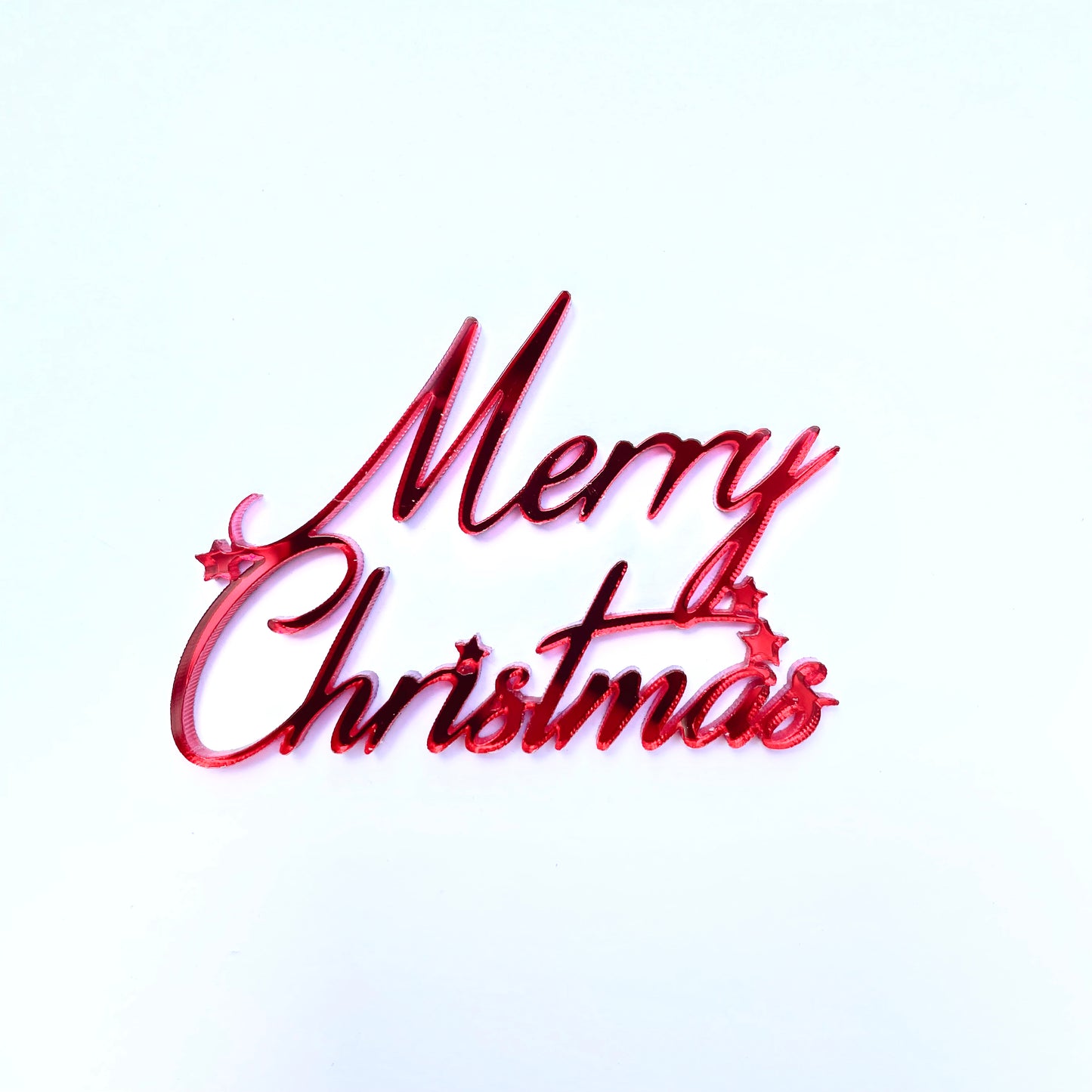 Merry Christmas & Stars Cupcake Charm
