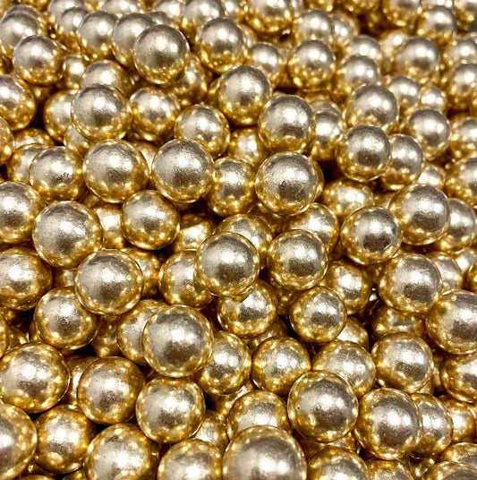 Shiny Vintage Gold Pearls - 14mm