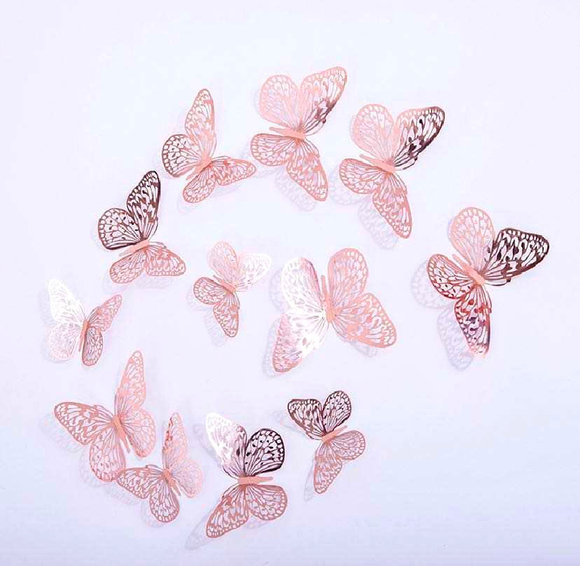 Rose Gold Luxe Cake Butterflies