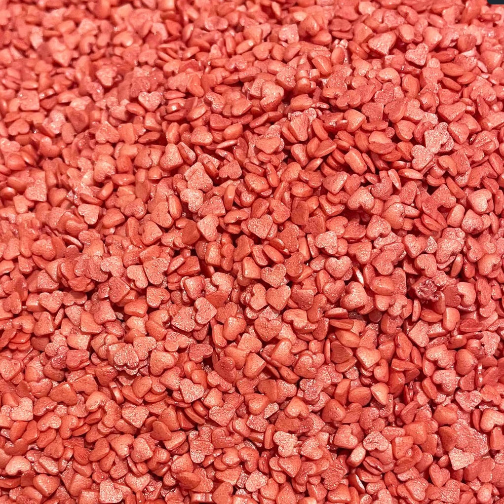 Mini Glimmer Red Hearts 