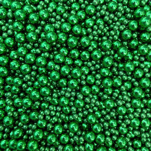 Green Metallic Cake Sprinkles