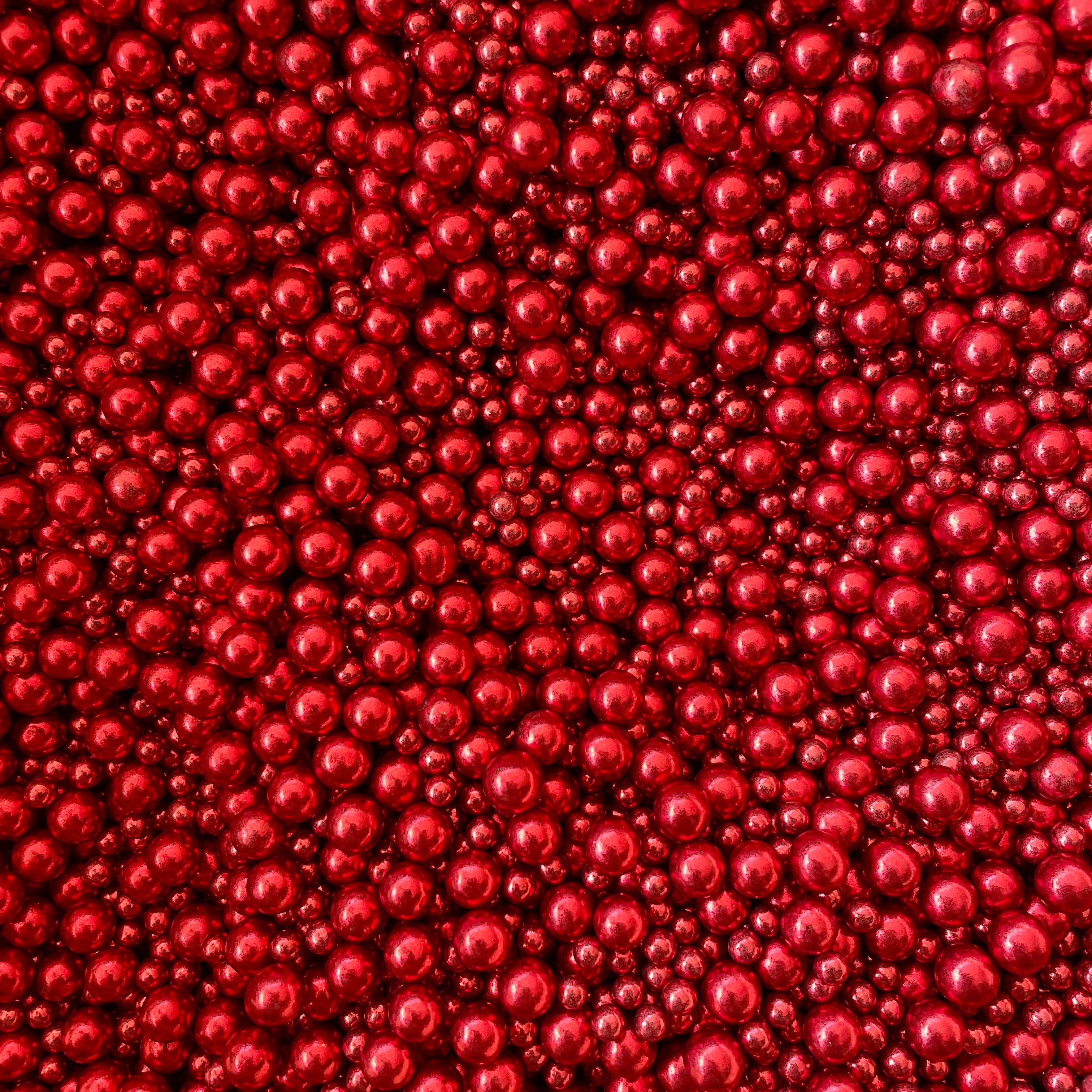 Edible Metallic Red Cake Sprinkles