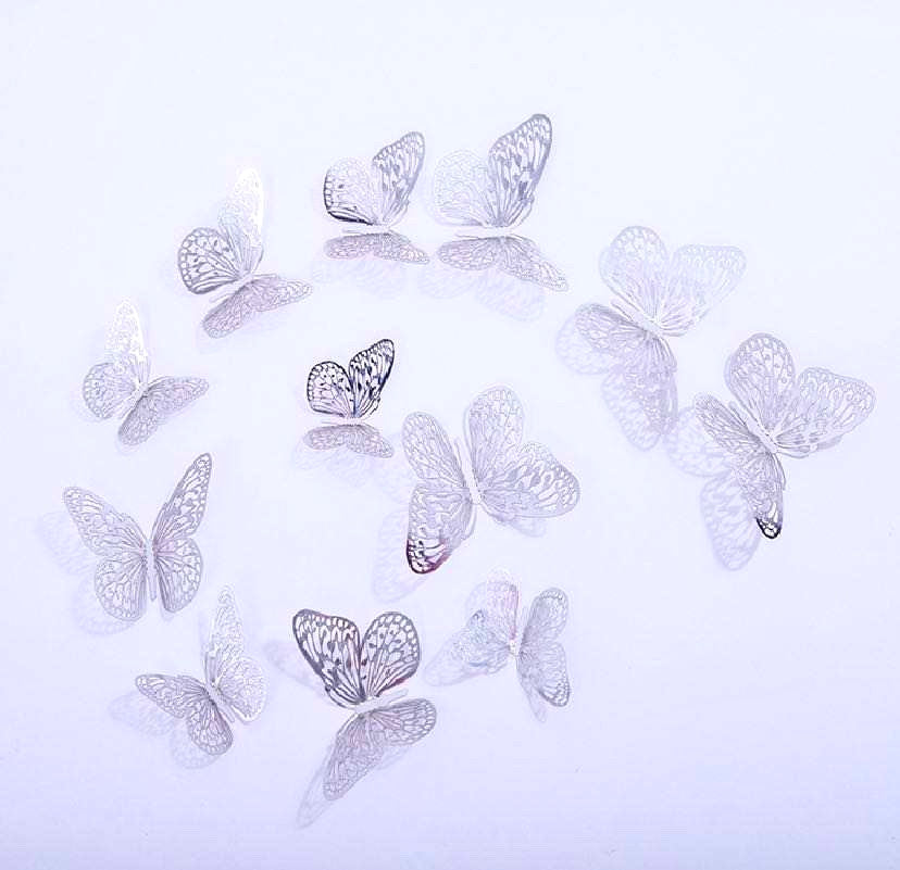 Silver Butterflies for cakes