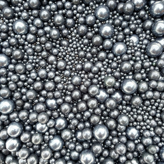 Shiny Black Edible Pearls