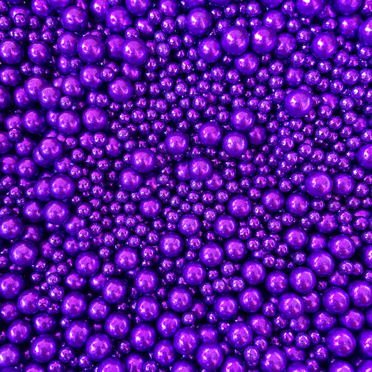 Purple Metallic Sprinkles Pearls