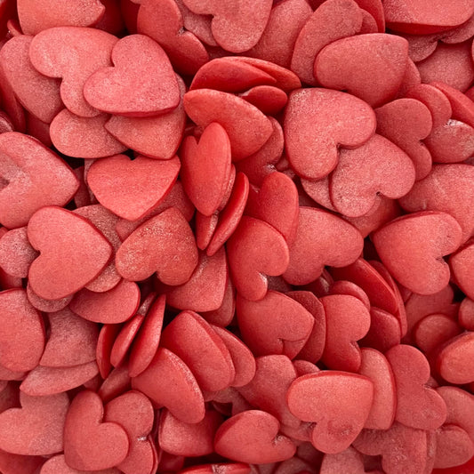 Shimmer Red Love Heart Sprinkles