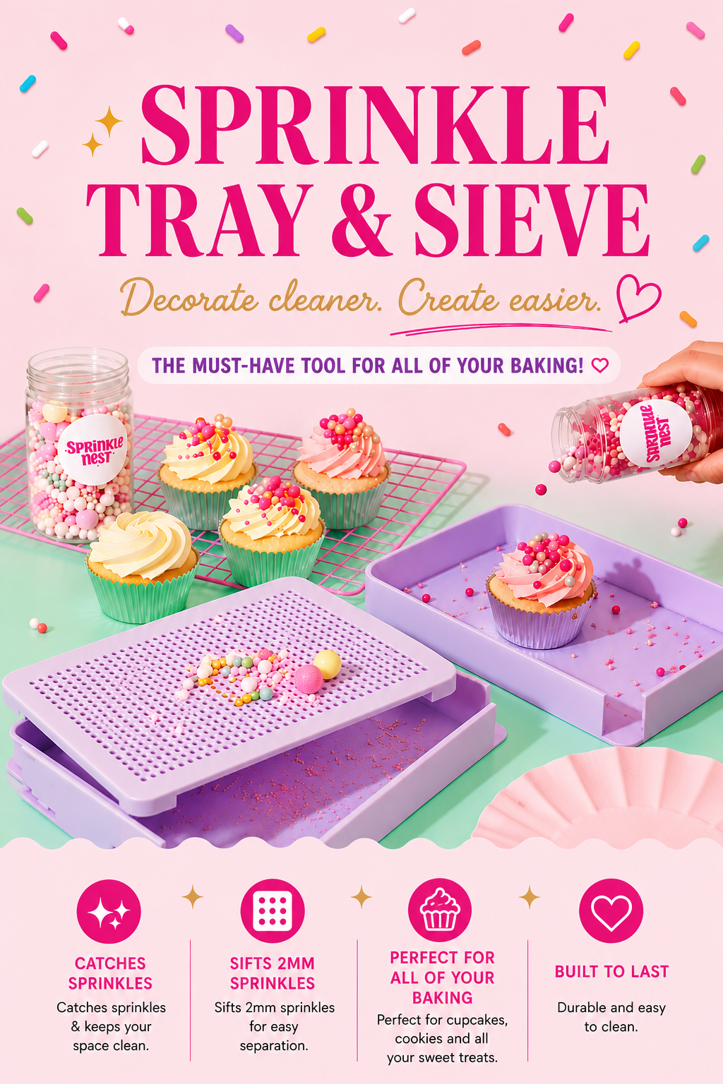 Sprinkle Tray & Sieve