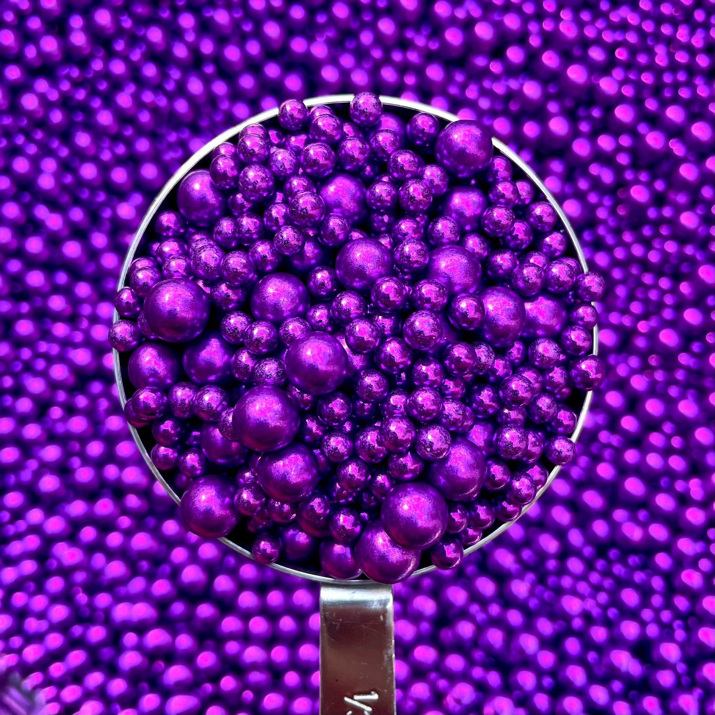 Vibrant Metallic Purple Edible Sprinkles