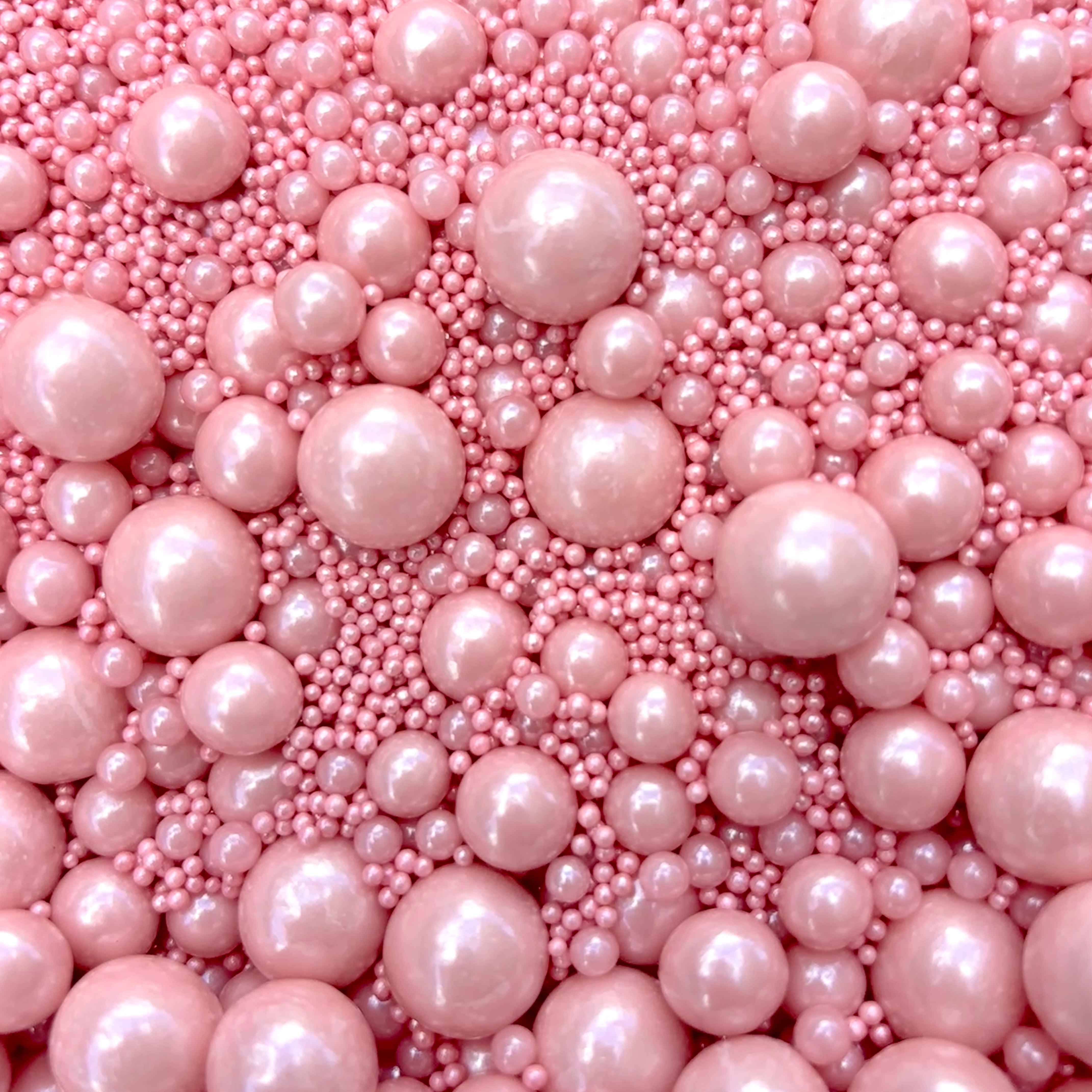 Shiny Dusty Pink Sprinkle Pearls - Sprinkle Nest
