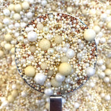 Gold, white and Ivory Cake Sprinkles