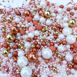 Boho Themed Copper Beige Cake Sprinkles