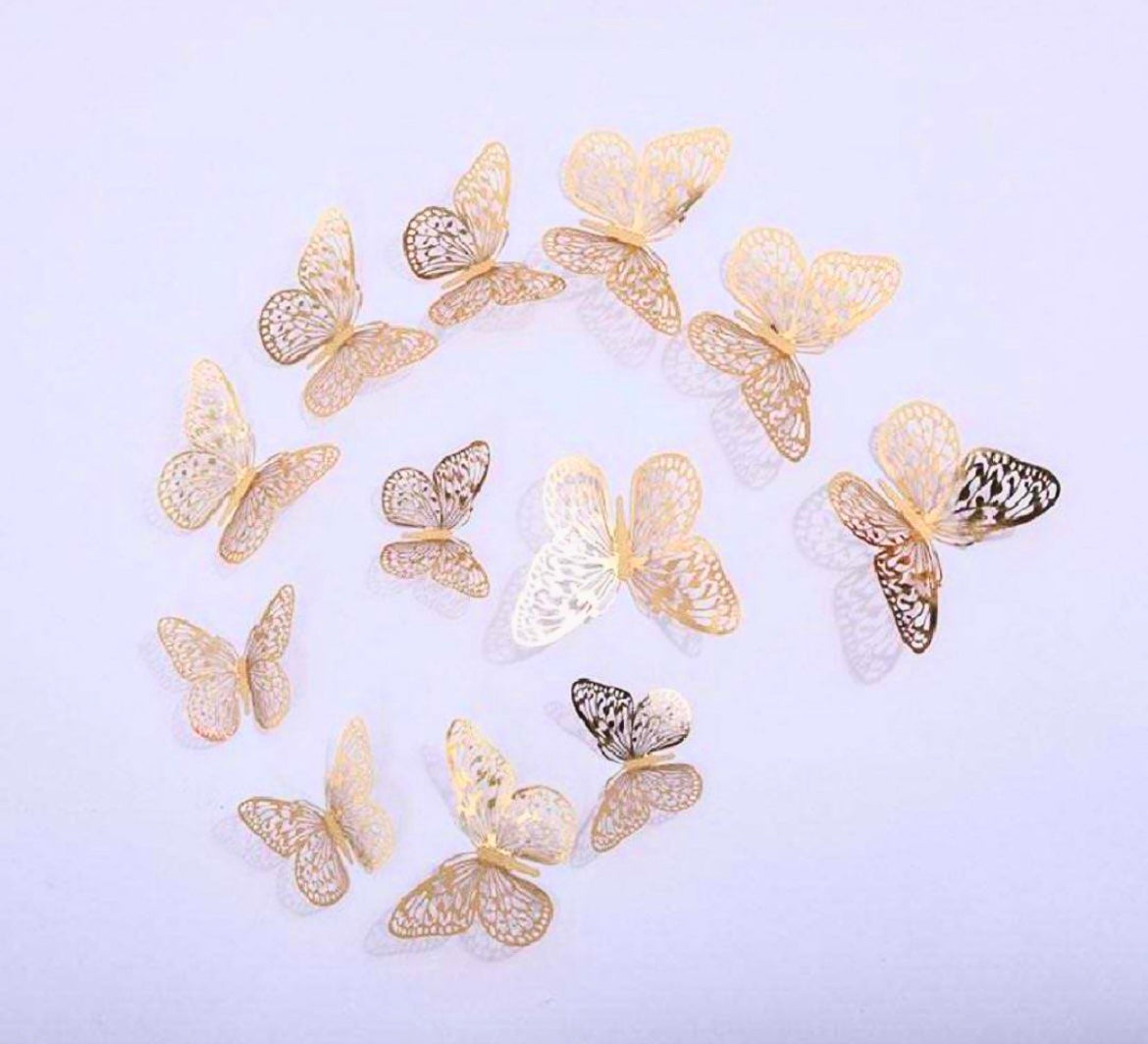 Gold Butterflies for Cakes