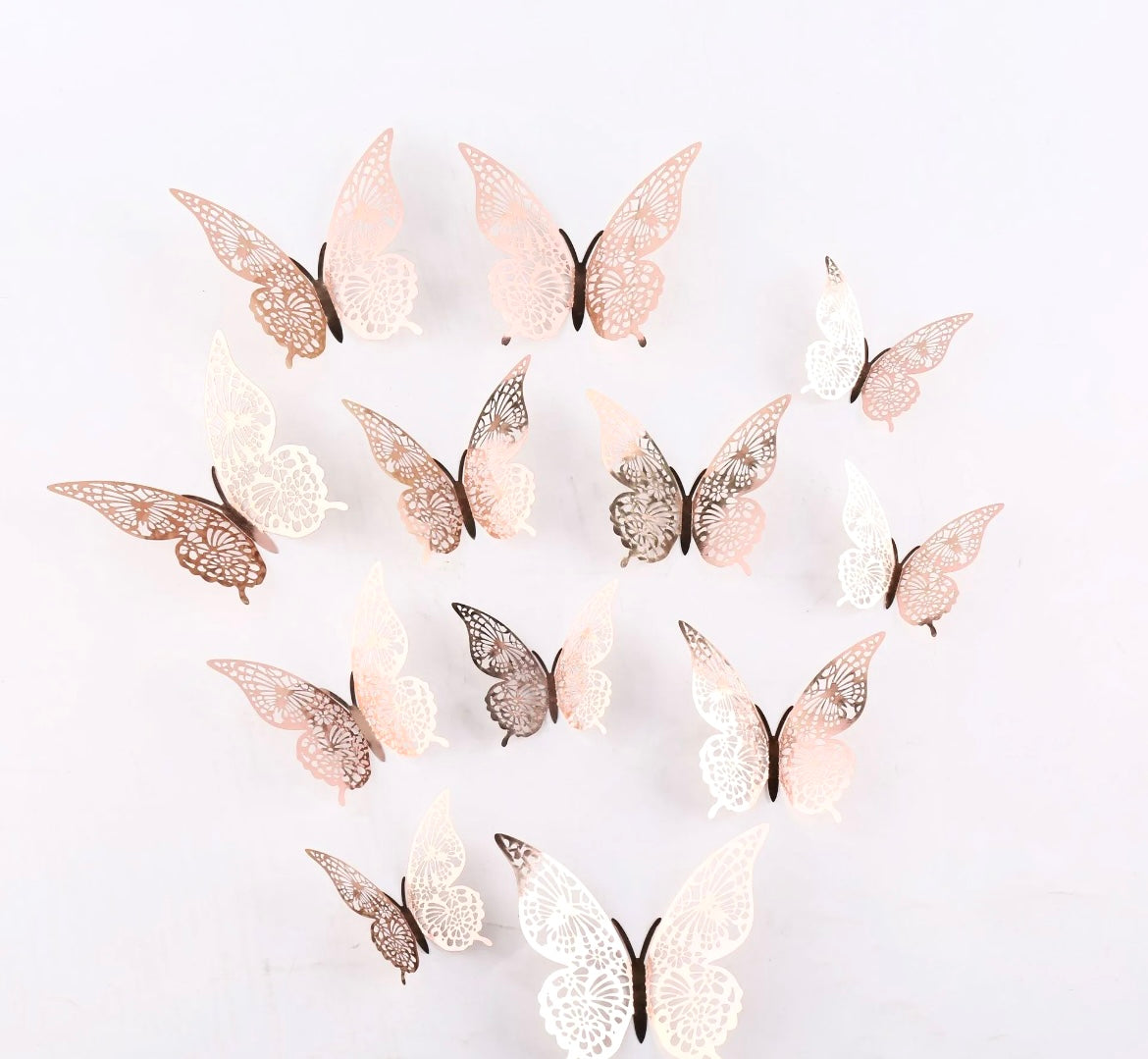 Rose Gold Butterfly Cake Decorations