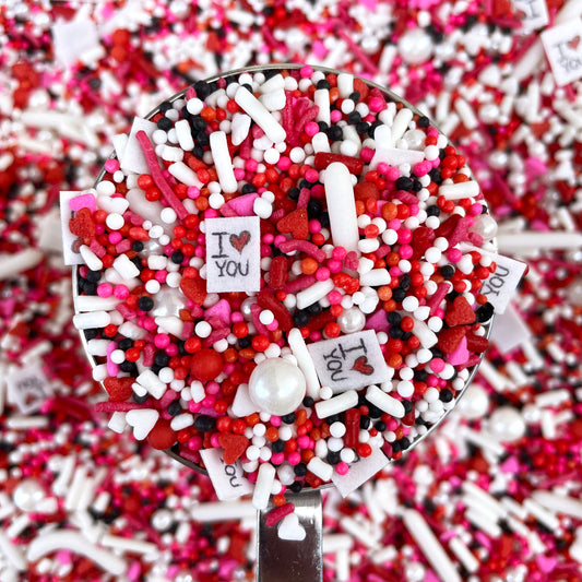 Valentines Day Cake SPrinkles Love Letter